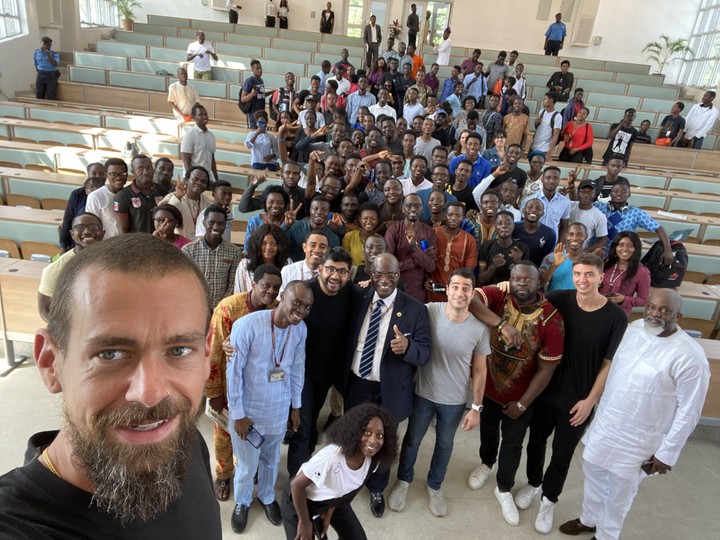 Twitter CEO, Jack Dorsey Visits UNILAG, Poses With Students (Photos)