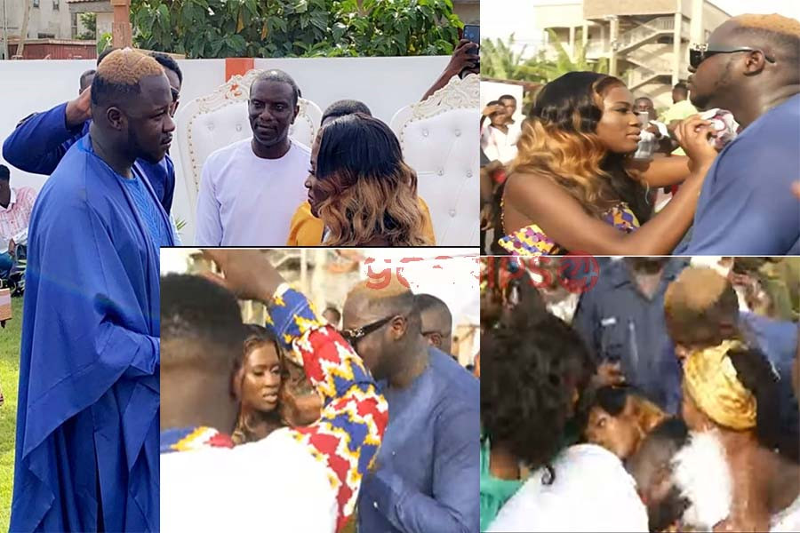 Drama As Popular Actress, Fella Makafui Collapses At Her Own Wedding In Ghana (Video)