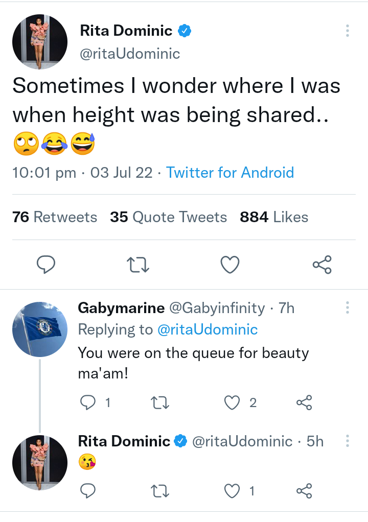 Sometimes I Wonder Where I Was When Height Was Being Shared- Actress, Rita Dominic says hilariously