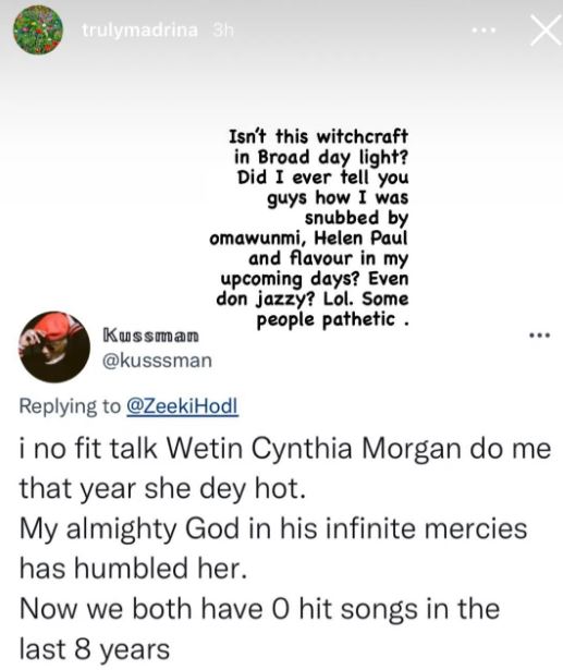 Musicians Snubbed Me As Upcoming Artiste – Cynthia Morgan Blows Hot, Drags Tiwa Savage, Seyi Shay, Don Jazzy, Others