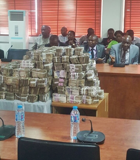 See Bundles of Naira Notes
Recovered by Police from INEC
Officials Bribed During Rivers
Elections (Photos)