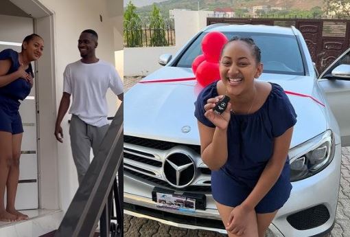 Nigerian Comedian, Josh2funny Gifts Wife A Mercedes Benz (Video)