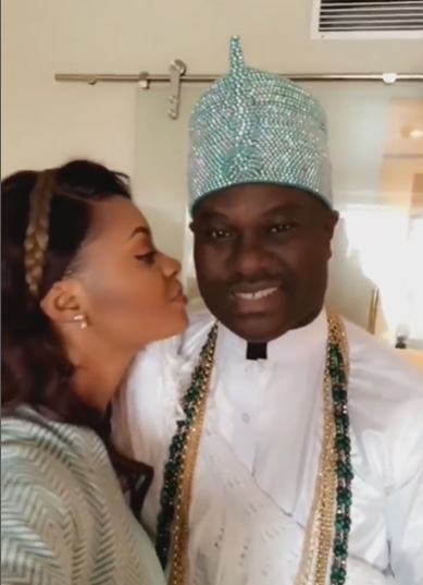 Olori Tobi Phillips Shares Loved Up Video With Ooni Of Ife As Timi Dakolo Fulfils Her Wish (video)