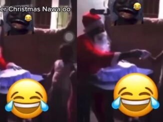 Sapa Don Reach Santa – Nigerians React As Father Christmas Is Spotted Shares Purewater To Children (Video)