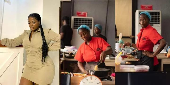 Nigerians stand in the rain to cheer Chef Hilda Baci on as she surpasses the Guinness World Record for marathon cooking (video)